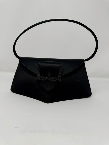 Christian Lacroix Black Silk Satin Evening Bag