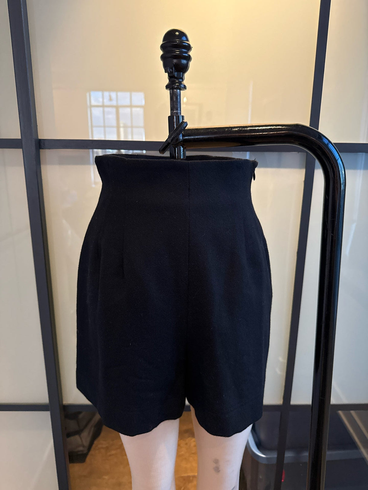 Moschino Cheap & Chic Black Wool High Waist Shorts
