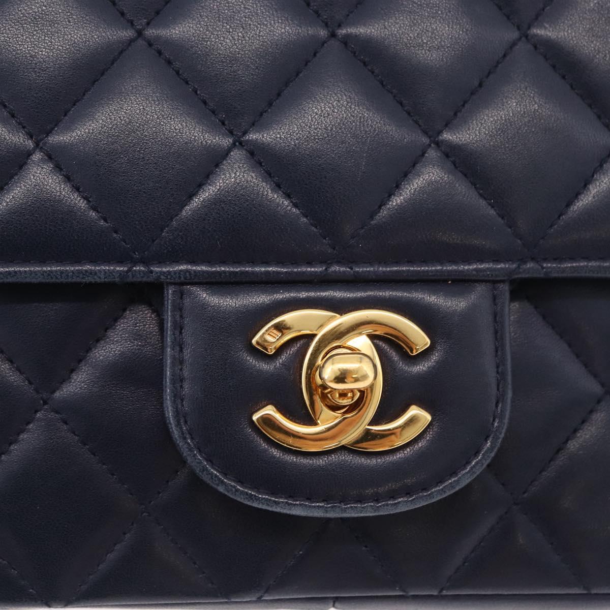 Chanel Double Flap Navy lambskin Gold Hardware SOLD custom order