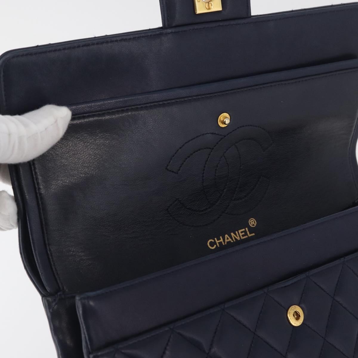 Chanel Double Flap Navy lambskin Gold Hardware SOLD custom order