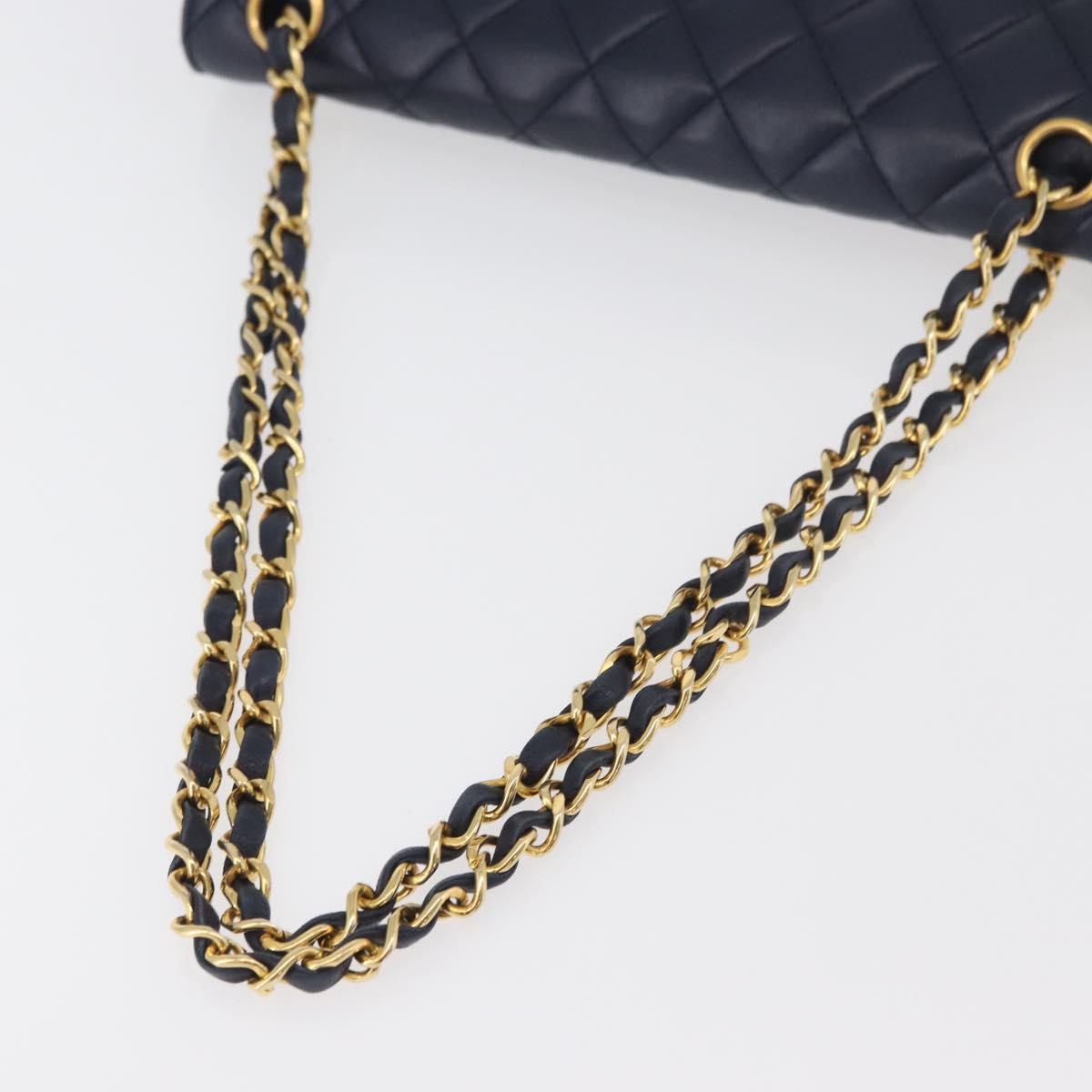 Chanel Double Flap Navy lambskin Gold Hardware SOLD custom order