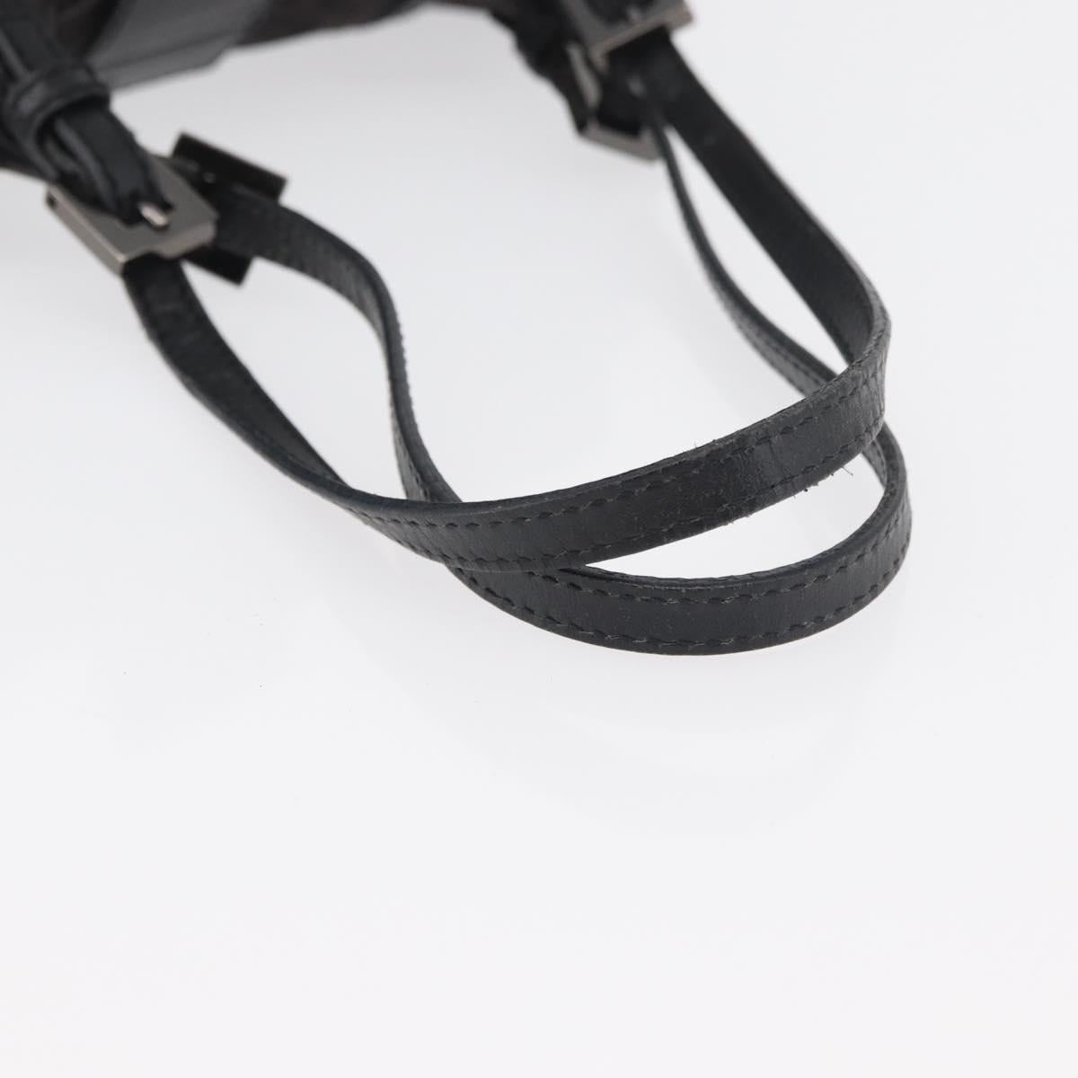 Fendi Zucchino Mia Hobo Bag Black