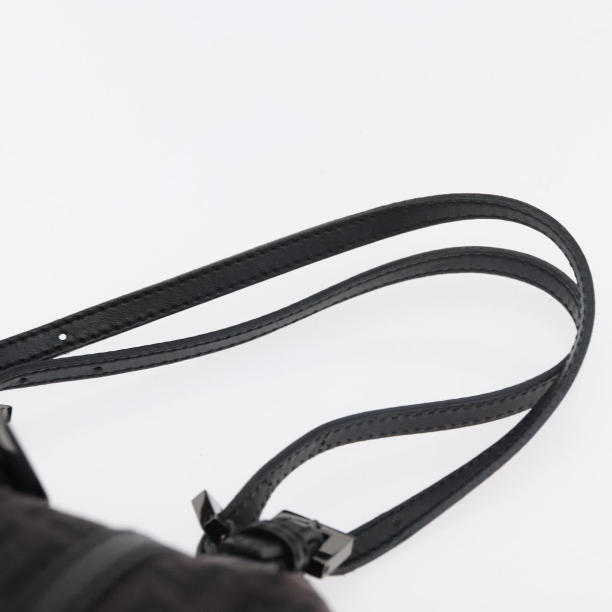 Fendi Zucchino Mia Hobo Bag Black