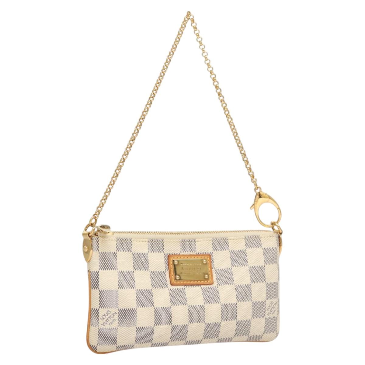 #46 Louis Vuitton Damier Azur Pochette Mira MM Accessory