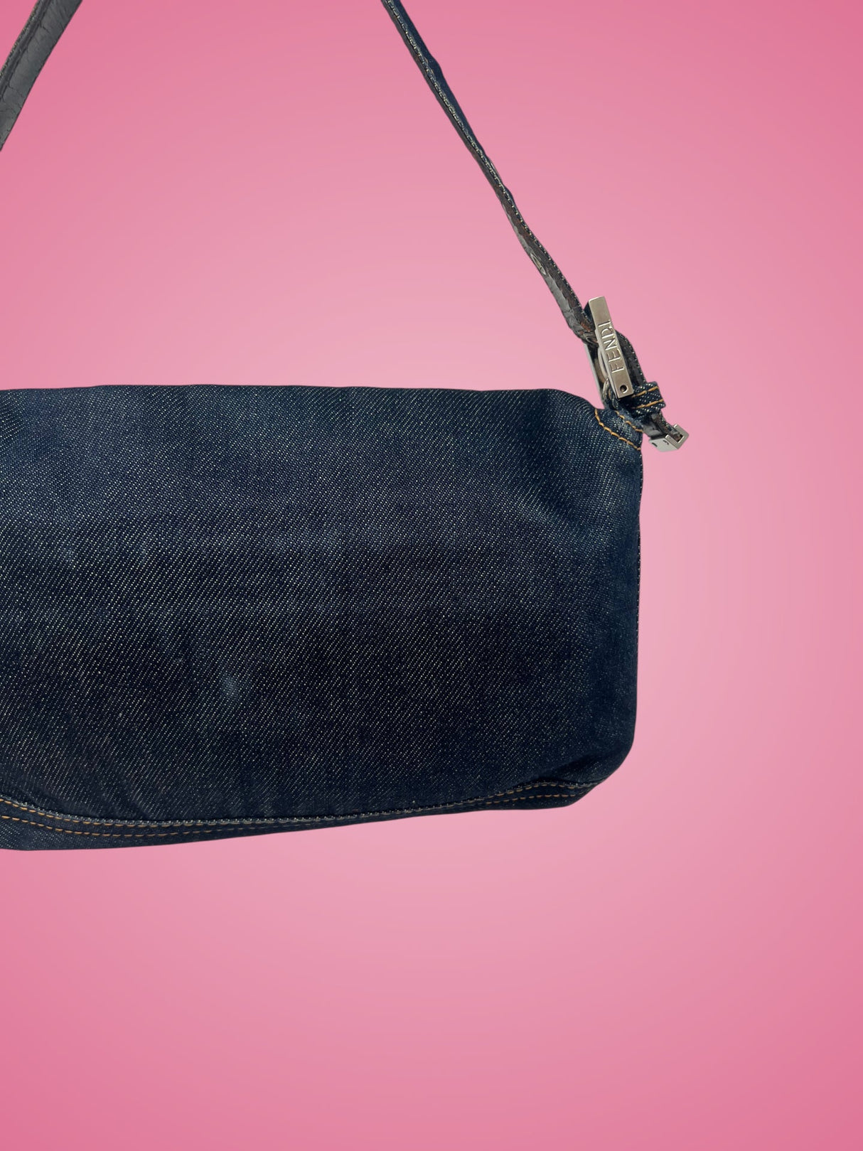 Fendi Baguette Navy Denim