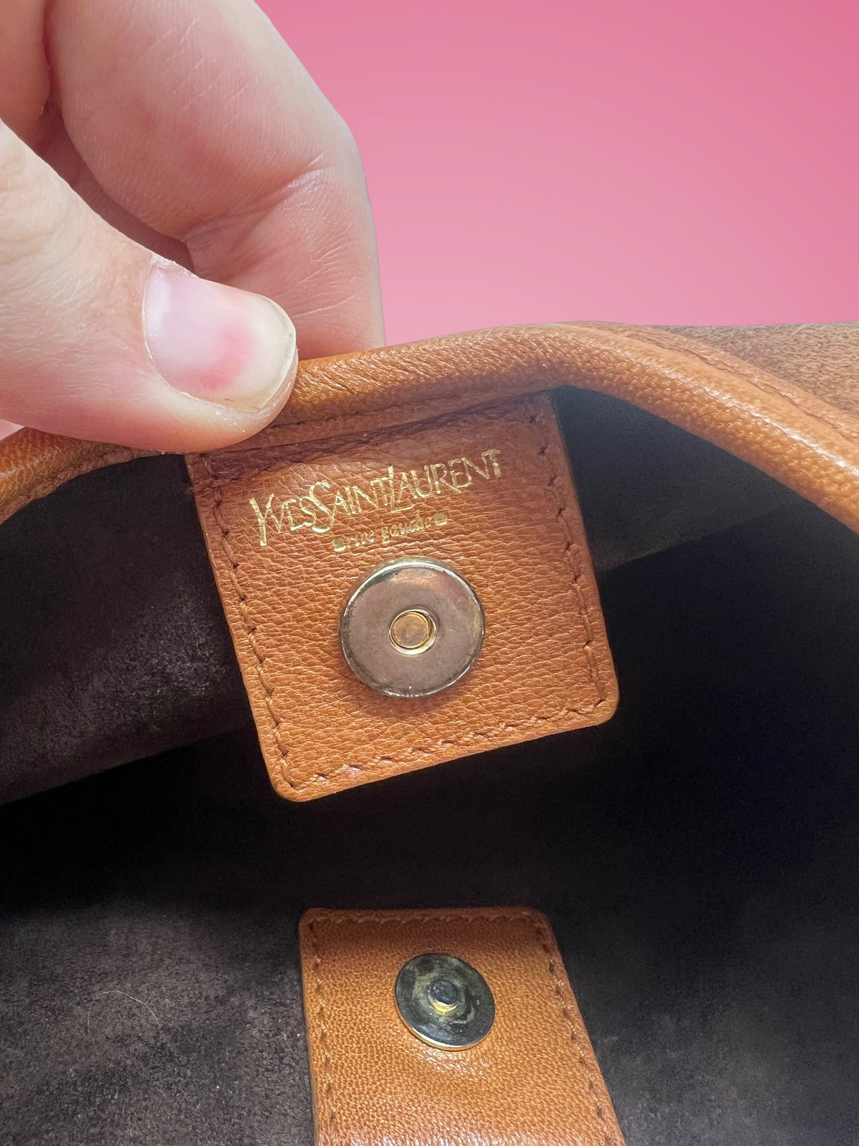 YSL Saint Tropez Brown Suede & Leather Bag