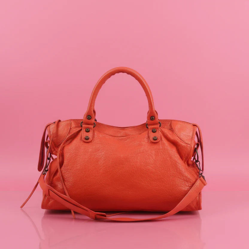 Balenciaga City Bag Orange Leather