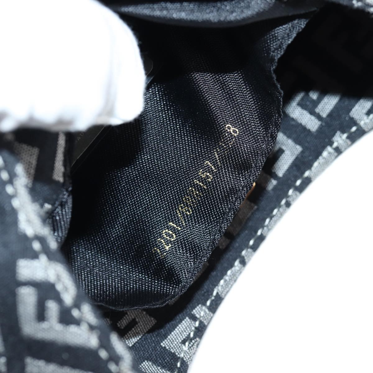 #45 Fendi Zucchino Canvas Hand Bag Black Gold