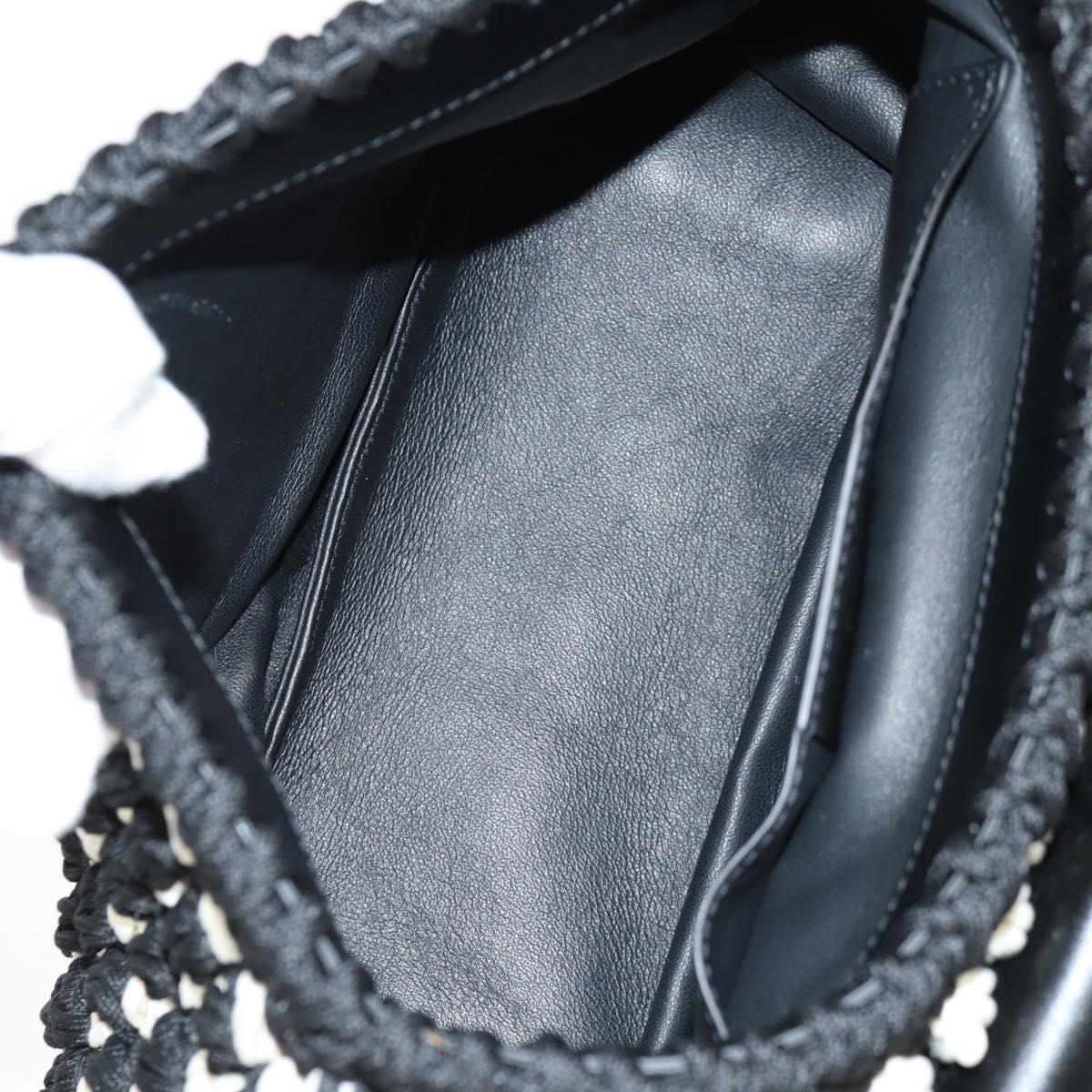 #49 Salvatore Ferragamo Margot Gancini Bag Polyester 2Way White Black