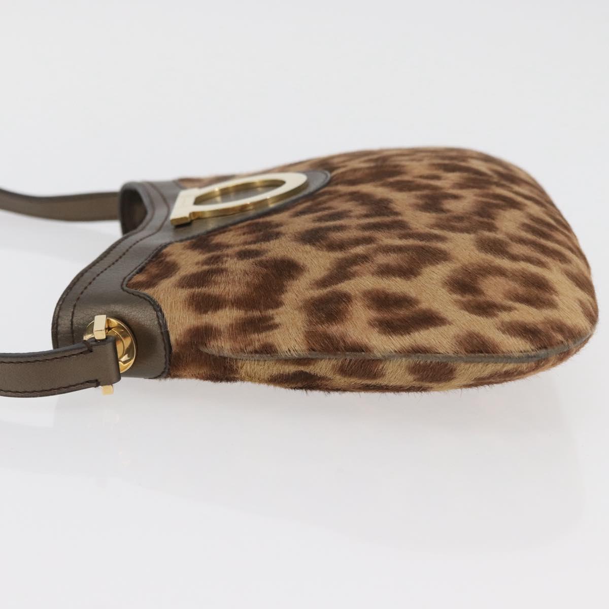 Salvatore Ferragamo Gancini Hobo Bag in leopard print pony hair