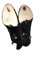 Dior black monogram boots with silver buckle detail (38.5)