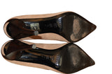 Casadei light brown corduroy heels with bow detail (10B)