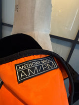 Anthony Muto AM/PM Size S/M Black & Orange Velvet Vest