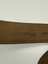 Moschino Black Leather Anarchy Smiley Face Heart Peace Sign Belt