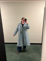 Italian Iridescent Black and Blue Oversized Jacket