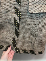 Valentino boutique Brown Tweed blazer with brown and gold details size 8