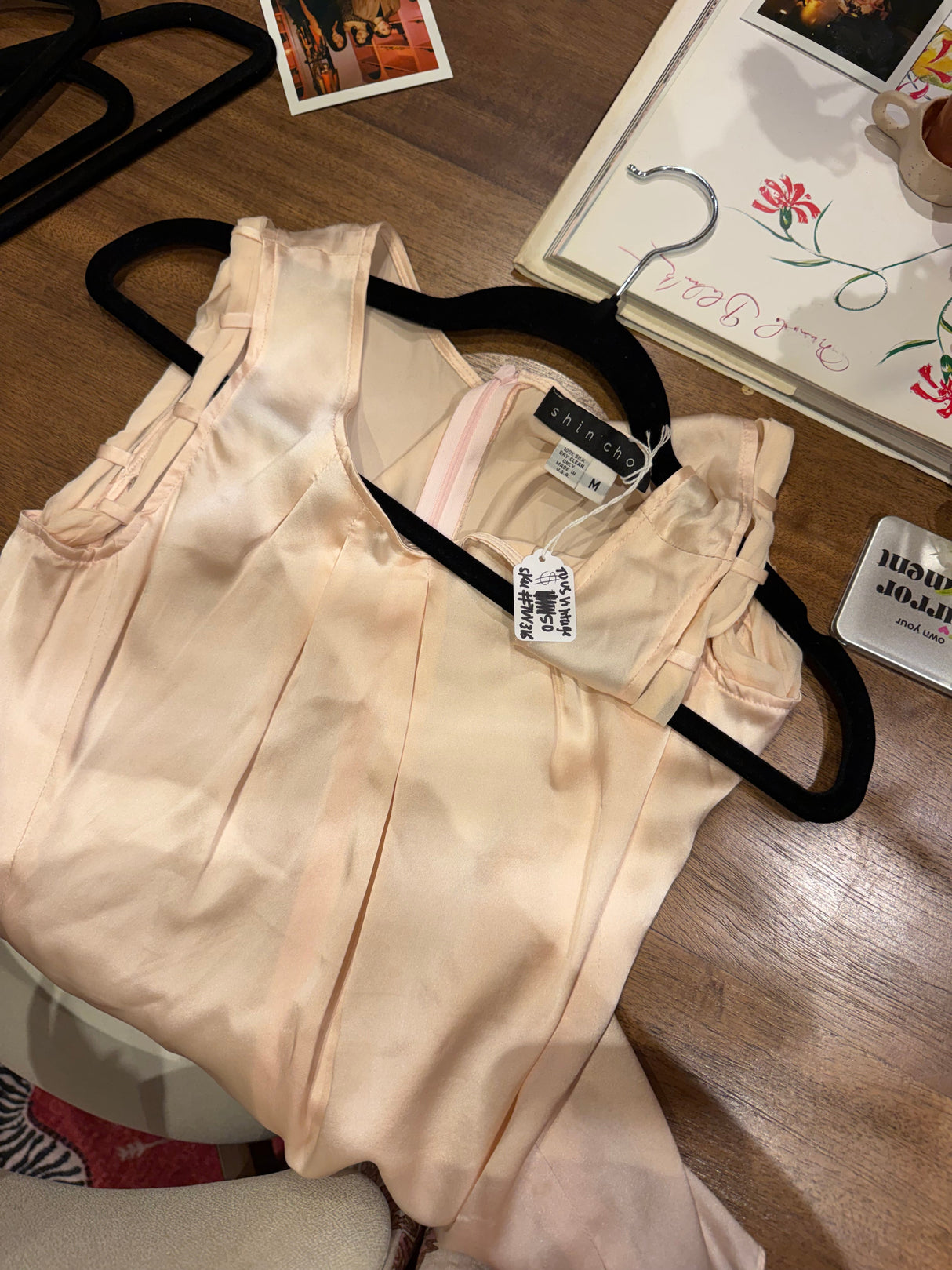 Shin Choi 100% silk tank pink - sku TUV #316