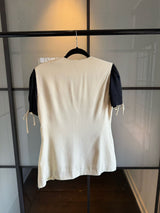 Moschino Cheap & Chic Ivory & Black Butterfly Jacket