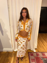 Emilio pucci white and orange two piece set tuv #33234