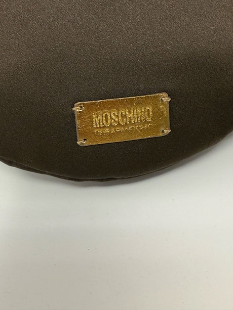 Moschino Brown Round Ribbon Bag Crossbody Purse