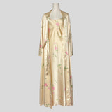 Floral silky gown with matching robe