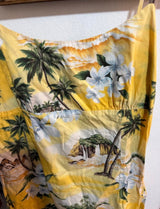 100% cotton Hawaiian yellow dress - SKU TUV #85