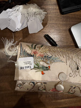 Vintage white silk purse - TUV #2