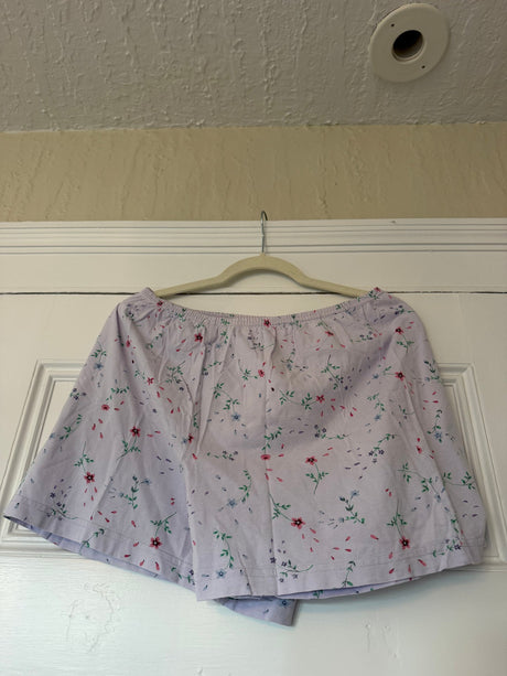 Purple 100% cotton tank and shorts two piece set - sku TUV #78690