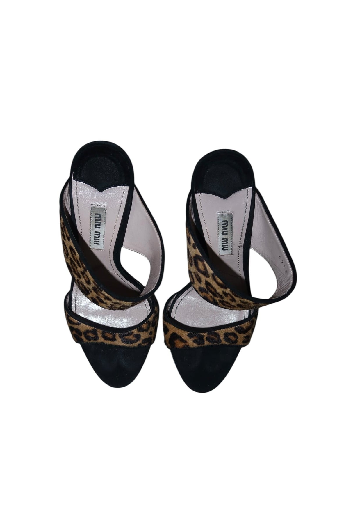 Miu Miu leopard ponyhair heels (35.5)