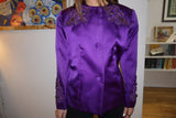 Vintage Purple Givenchy Embellished Blazer with Stunning Embroidery- size M