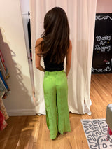 Vintage green YSL silk pants - TUV #12131