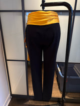 Moschino Black & Yellow Satin Bow Pants
