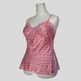 Floral lace trim cami