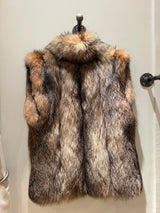 Rare red fox fur vest - TUV #0152