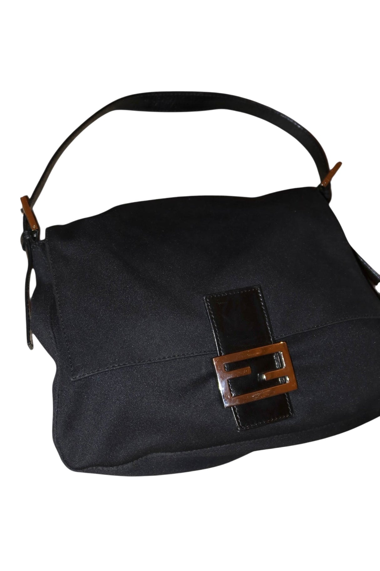 Fendi black neoprene small mama bag
