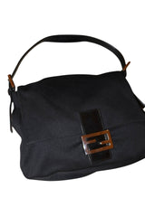 Fendi black neoprene small mama bag