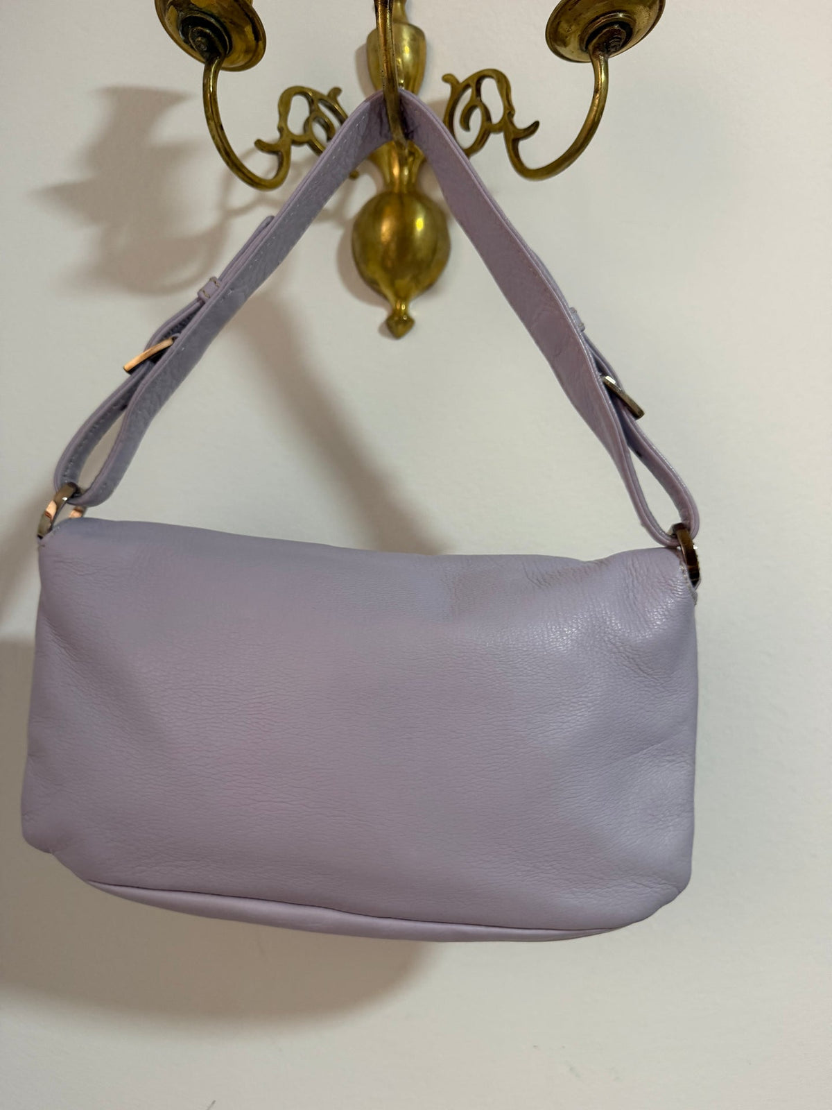 Authentic Vintage Valentino Garavani Spring/Summer 2004 Rhinestone Butterfly Lambskin Leather Shoulder Bag – Pastel Lilac