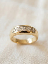 14K Gold and Diamond Stacking Ring