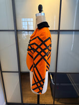Moschino Cheap & Chic Size 8 Orange & Black Wool Jacket