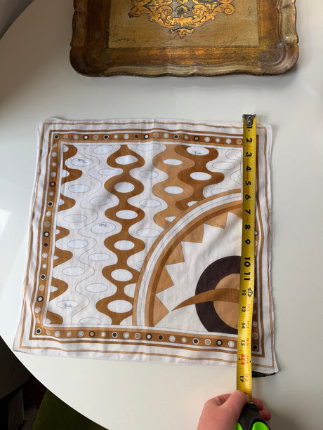 Vintage Emilio Pucci Brown/Mocha Cotton Scarf - 1960s/1970s era