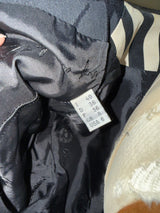 Moschino Black & White Cropped Striped Cuff Jacket