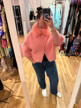 Pink sweater with fur
