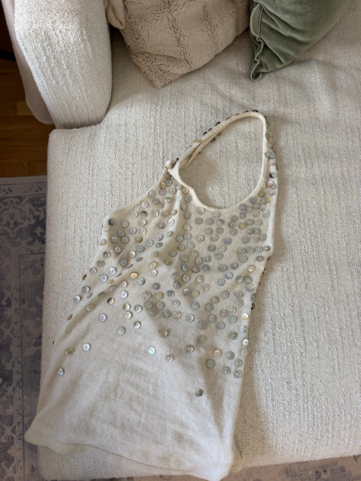 Aya muse cashmere mother of pearl tank - tuv #512345