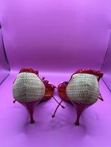 Emanuel Ungaro Heels with Berries and Tie Closure - Size 39