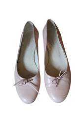 Burberry pale pink ballerina flats with bow (39.5)