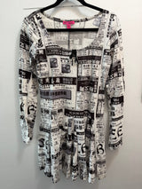 Betsey Johnson Newspaper Dress size L