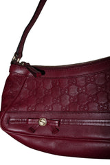 Gucci dark cherry red monogram shoulder bag