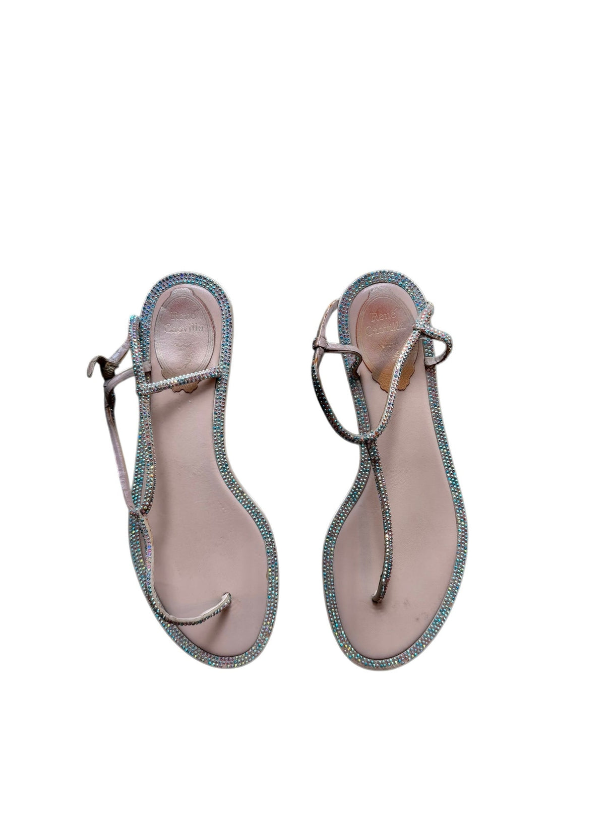 Rene Caovilla multicolor rhinestone sandals (37)