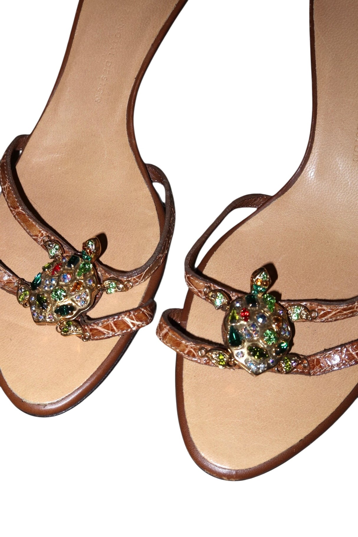 Giuseppe Zanotti turtle jewel kitten heels (37.5)