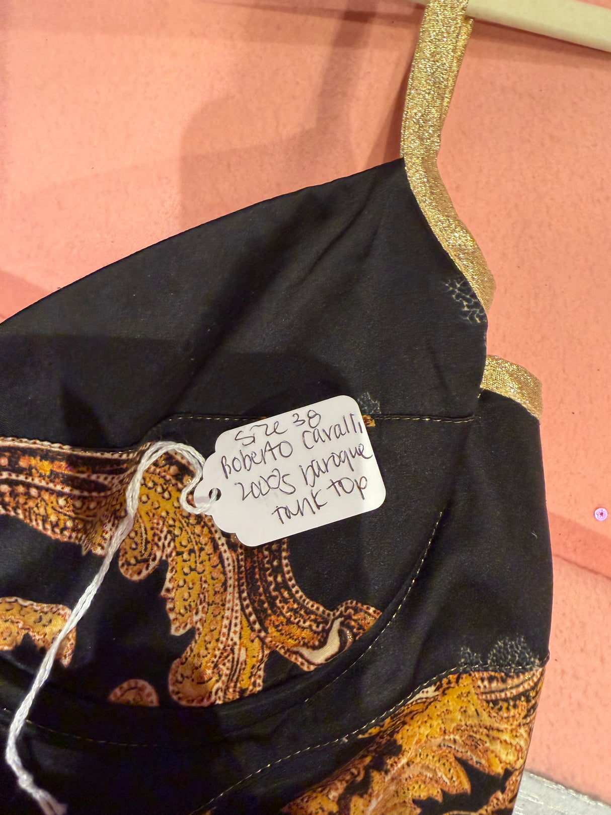 Roberto Cavalli vintage 2000s baroque tank top - size 38 - TUV #123
